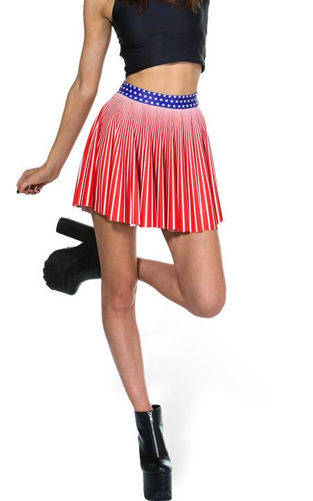 F33099 Star Spangled Cheerleader Skirt